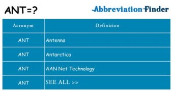 What does the acronym ant stand for?
